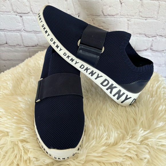 Dkny Shoes - DKNY Navy Slip On Melissa Knit Sneaker--EUC--Sz 7-7.5